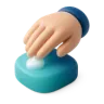 Ícono de masaje con la crema